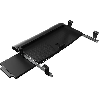 Keyboard shelf and mouse tray, WxDxH 520 x 200 x 55 mm, black.