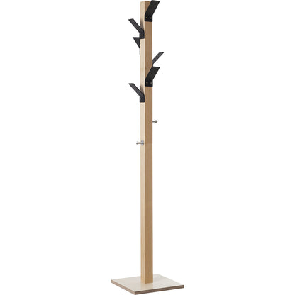 Coat stand, solid wood, black head.