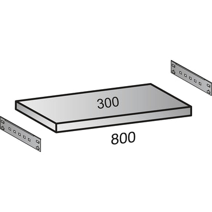 Boltless industrial and storage shelving unit, h 3000 mm, shelf width 800 mm, 7 shelves, depth 300 mm, extension shelf unit.
