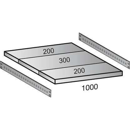 Boltless industrial and storage shelving unit, h 2640 mm, shelf width 1000 mm, 7 shelves, depth 700 mm, extension shelf unit.
