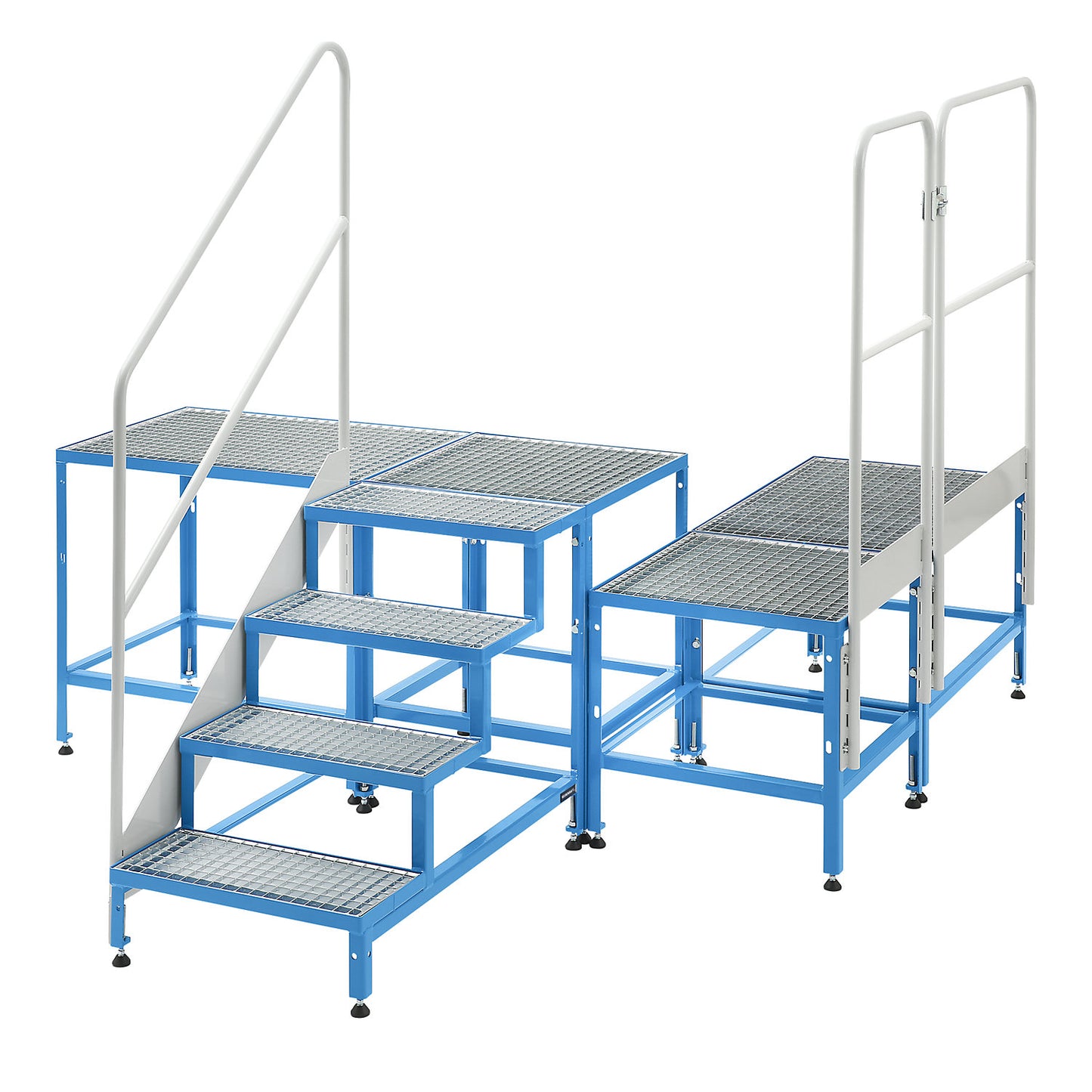 Platform for modular platform system, platform length 610 mm, for 2 steps with grate insert.