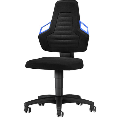 Nexxit industrial swivel chair, with handle, with castors, fabric.