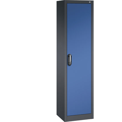 ACURADO universal cupboard, WxD 500 x 400 mm, black grey / gentian blue.