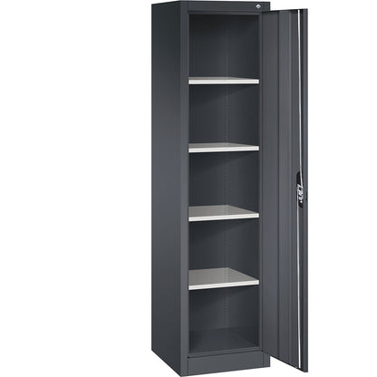ACURADO universal cupboard, WxD 500 x 500 mm, black grey / black grey.