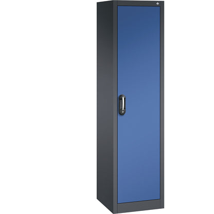 ACURADO universal cupboard, WxD 500 x 500 mm, black grey / gentian blue.