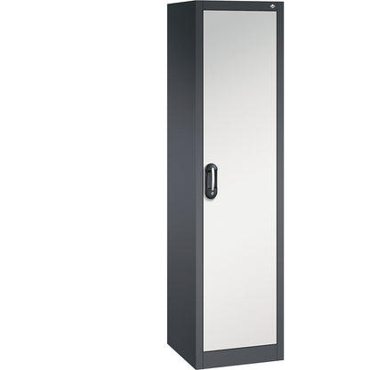 ACURADO universal cupboard, WxD 500 x 500 mm, black grey / light grey.