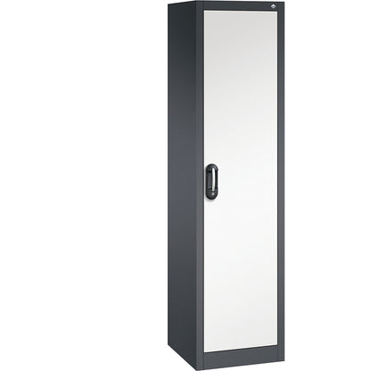 ACURADO universal cupboard, WxD 500 x 500 mm, black grey / pure white.