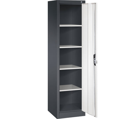 ACURADO universal cupboard, WxD 500 x 500 mm, black grey / pure white.