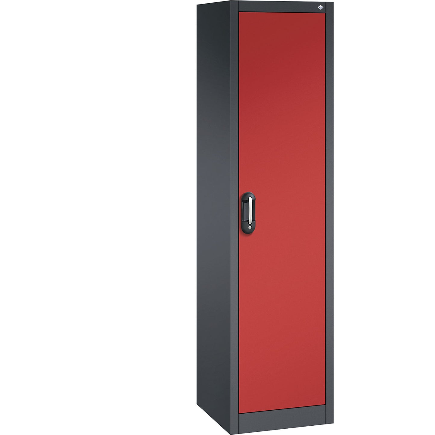 ACURADO universal cupboard, WxD 500 x 500 mm, black grey / flame red.