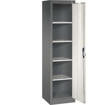 ACURADO universal cupboard, WxD 500 x 500 mm, volcanic grey / oyster white.