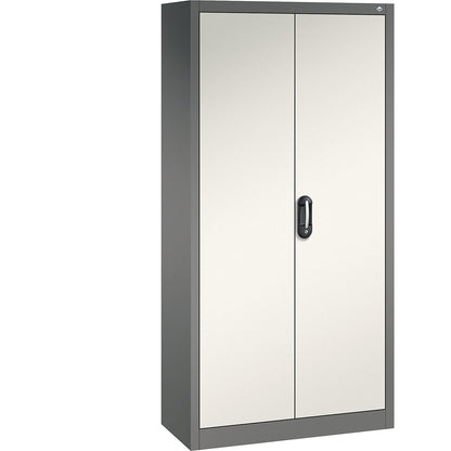ACURADO universal cupboard, WxD 930 x 400 mm, volcanic grey / oyster white.