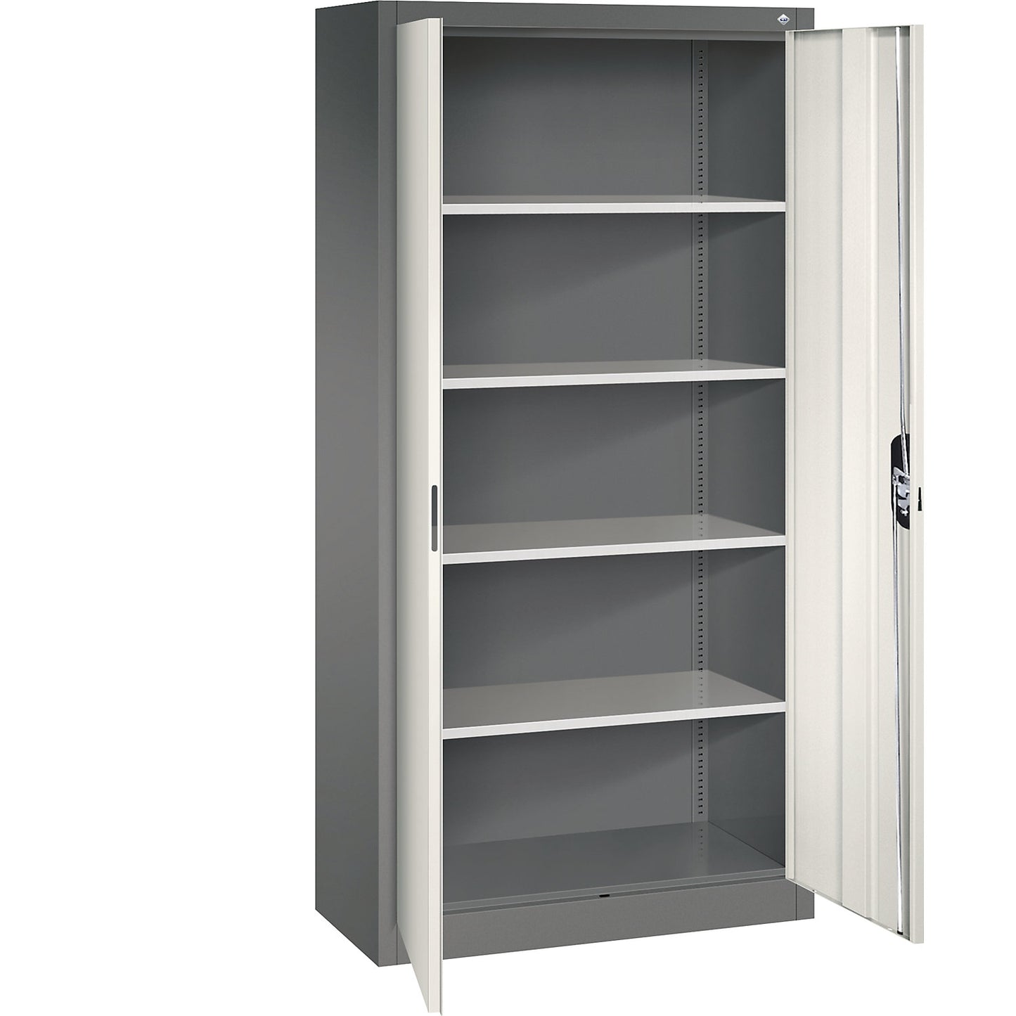 ACURADO universal cupboard, WxD 930 x 400 mm, volcanic grey / oyster white.