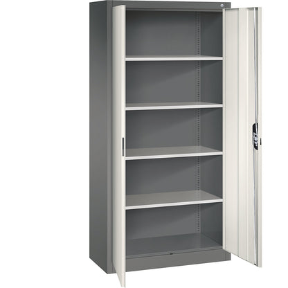 ACURADO universal cupboard, WxD 930 x 400 mm, volcanic grey / oyster white.