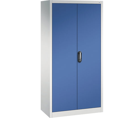 ACURADO universal cupboard, WxD 930 x 500 mm, light grey / gentian blue.