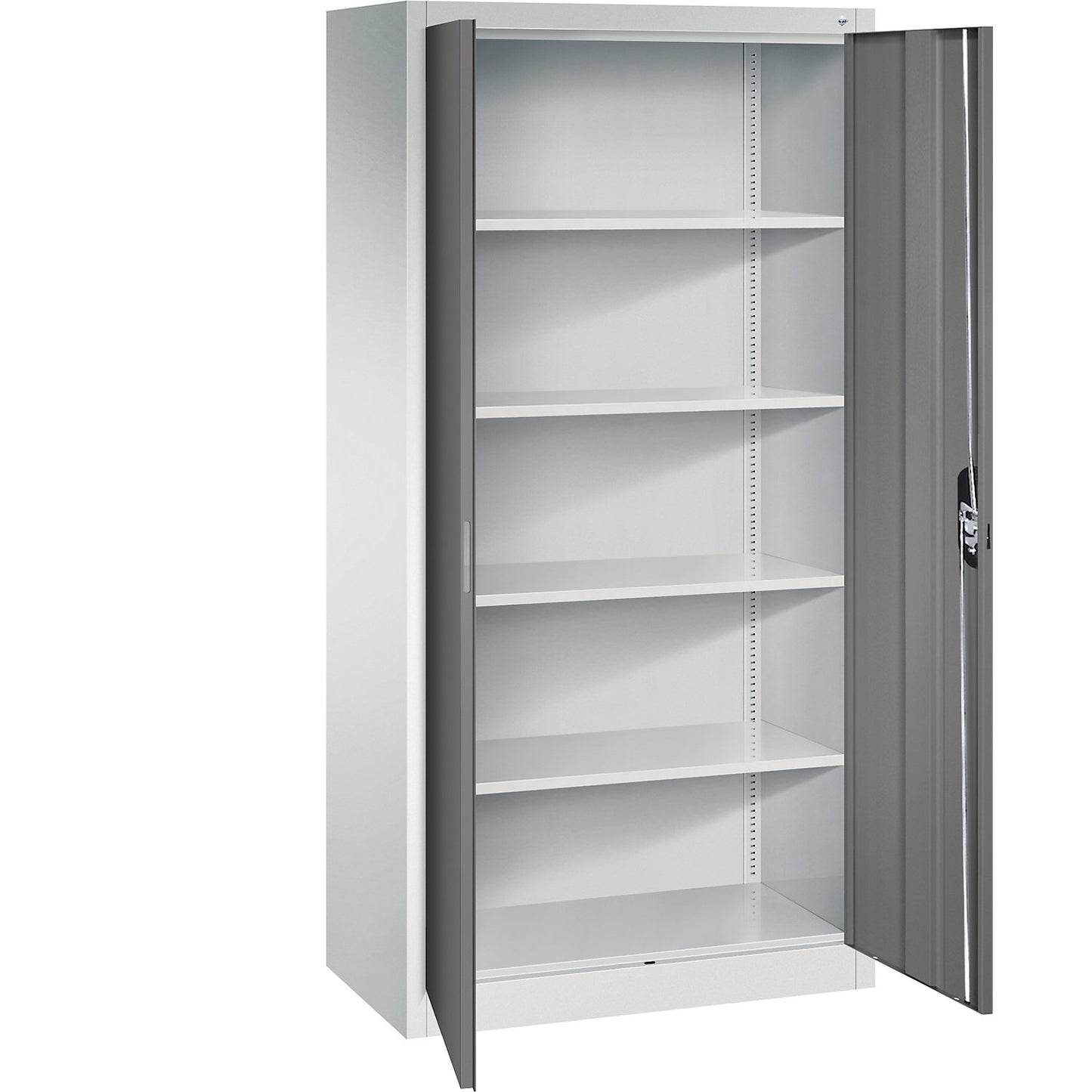 ACURADO universal cupboard, WxD 930 x 500 mm, light grey / volcanic grey.
