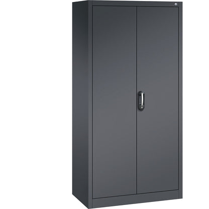 ACURADO universal cupboard, WxD 930 x 500 mm, black grey / black grey.