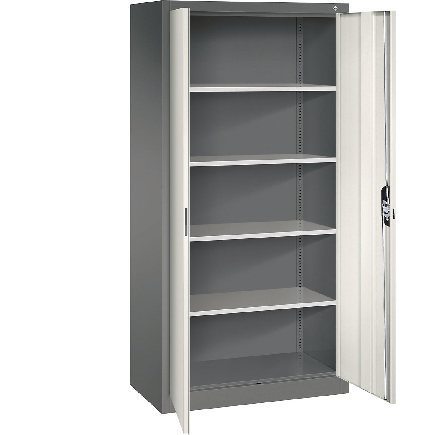 ACURADO universal cupboard, WxD 930 x 500 mm, volcanic grey / oyster white.