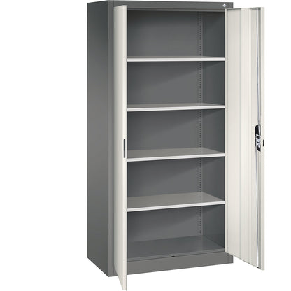 ACURADO universal cupboard, WxD 930 x 500 mm, volcanic grey / oyster white.