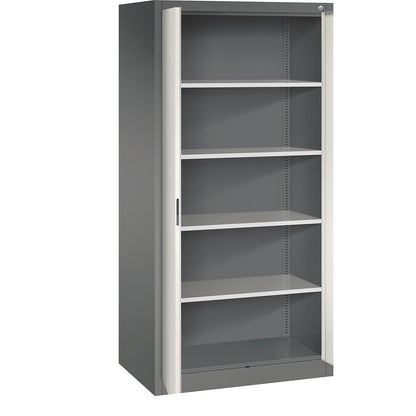 ACURADO universal cupboard, WxD 930 x 600 mm, volcanic grey / oyster white.