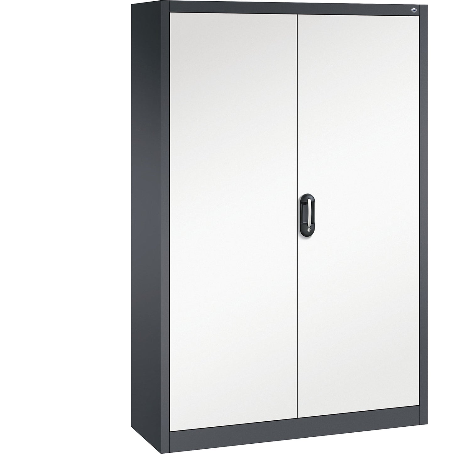ACURADO universal cupboard, WxD 1200 x 400 mm, black grey / pure white.