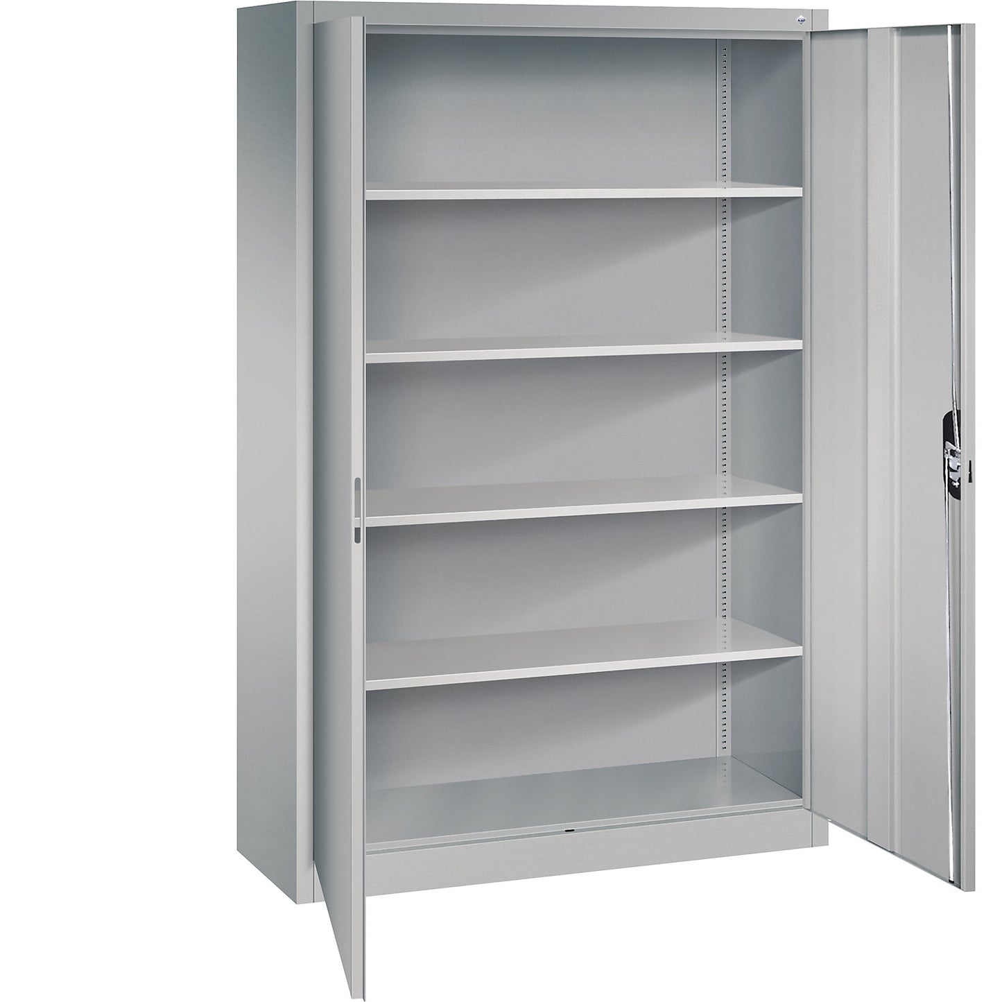 ACURADO universal cupboard, WxD 1200 x 400 mm, white aluminium / white aluminium.