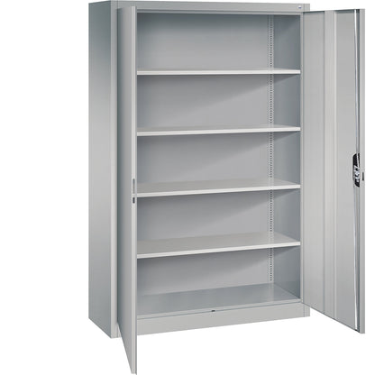 ACURADO universal cupboard, WxD 1200 x 400 mm, white aluminium / white aluminium.