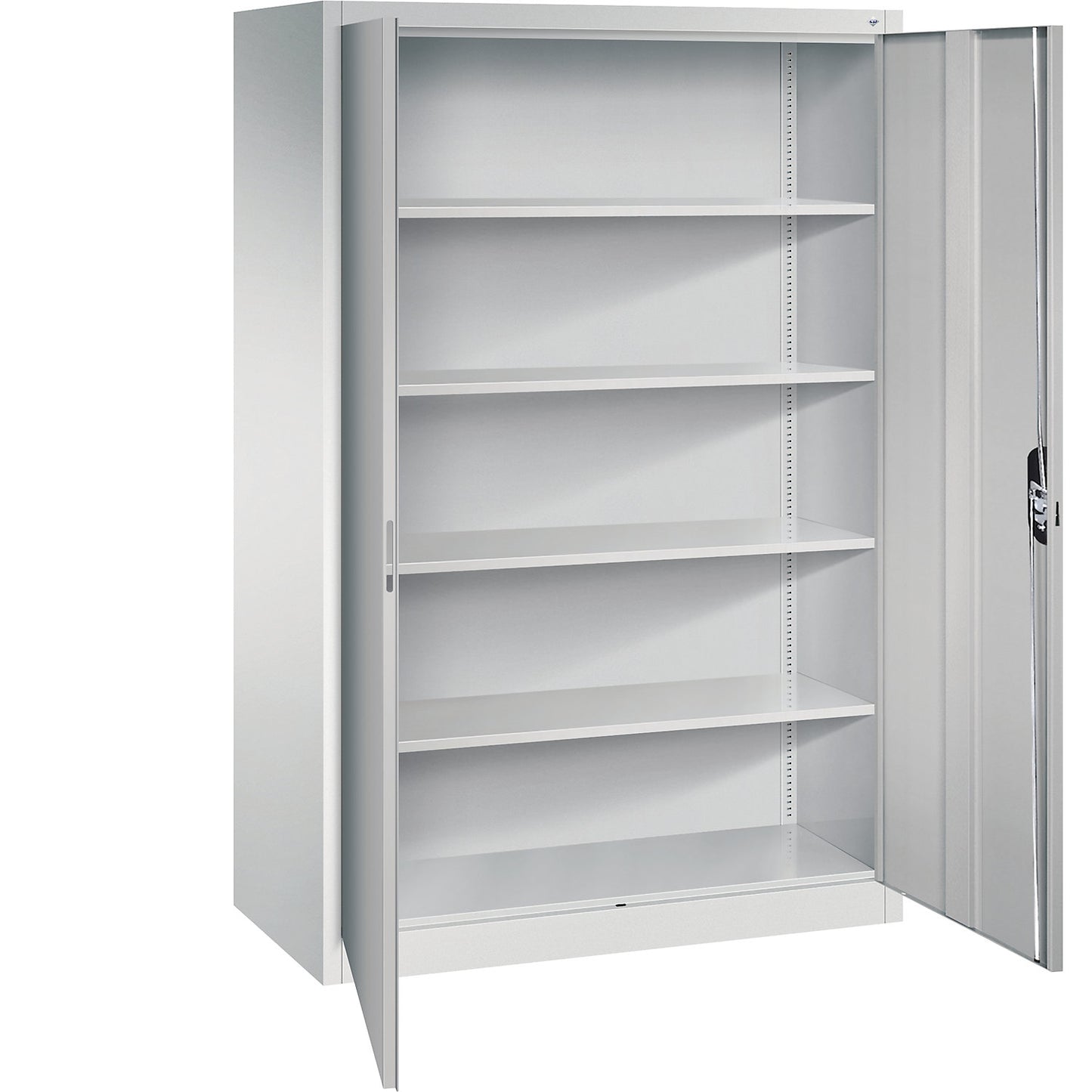 ACURADO universal cupboard, WxD 1200 x 600 mm, light grey / white aluminium.