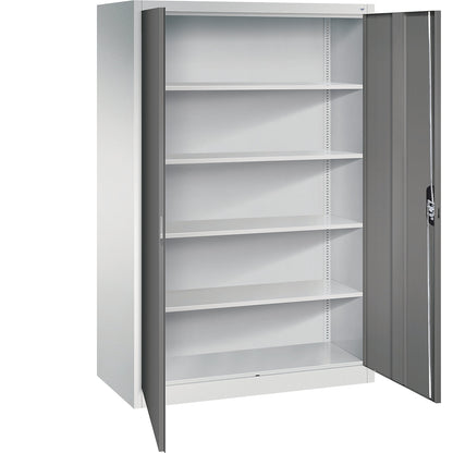 ACURADO universal cupboard, WxD 1200 x 600 mm, light grey / volcanic grey.