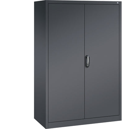 ACURADO universal cupboard, WxD 1200 x 600 mm, black grey / black grey.