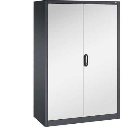 ACURADO universal cupboard, WxD 1200 x 600 mm, black grey / light grey.