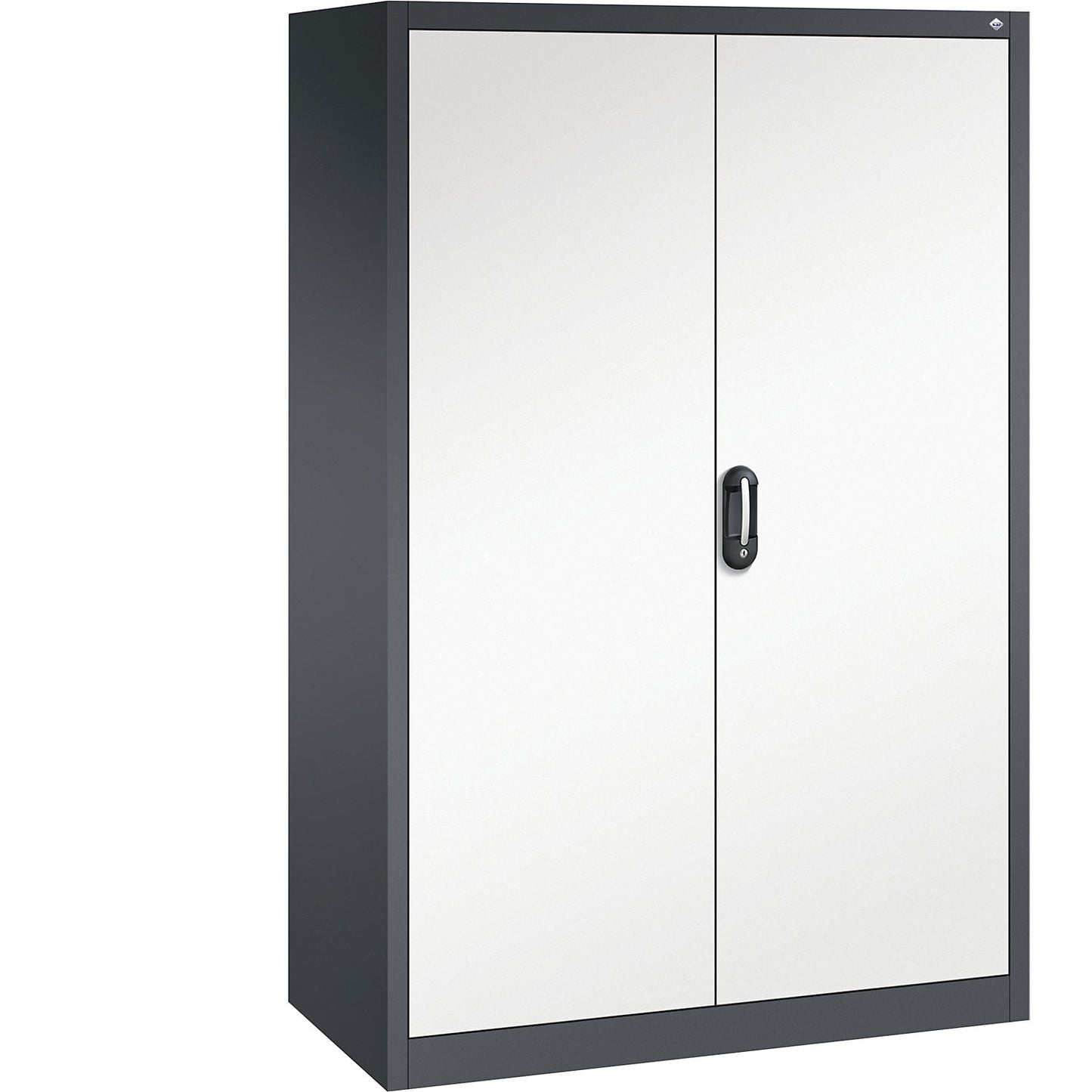 ACURADO universal cupboard, WxD 1200 x 600 mm, black grey / pure white.