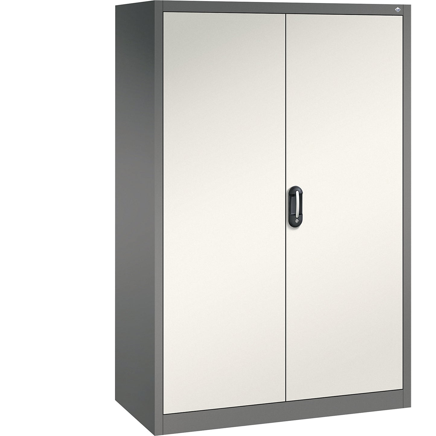 ACURADO universal cupboard, WxD 1200 x 600 mm, volcanic grey / oyster white.