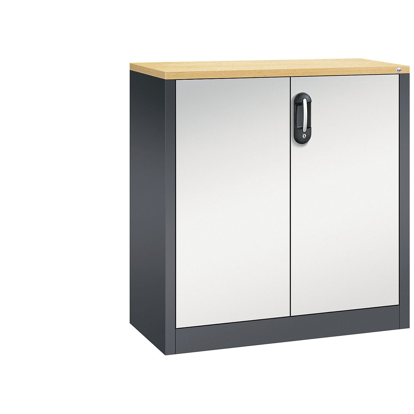 ACURADO filing sideboard, 2 file heights, HxWxD 1000 x 930 x 400 mm, black grey / light grey.