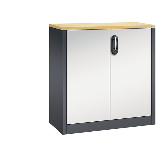 ACURADO filing sideboard, 2 file heights, HxWxD 1000 x 930 x 400 mm, black grey / light grey.