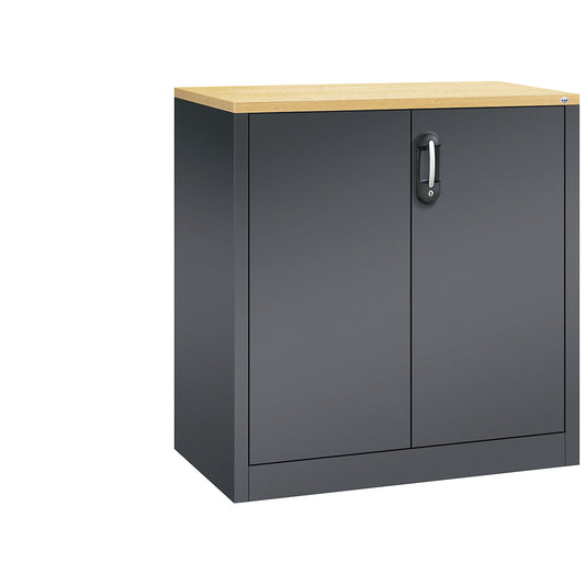 ACURADO filing sideboard, 2 file heights, HxWxD 1000 x 930 x 500 mm, black grey / black grey.