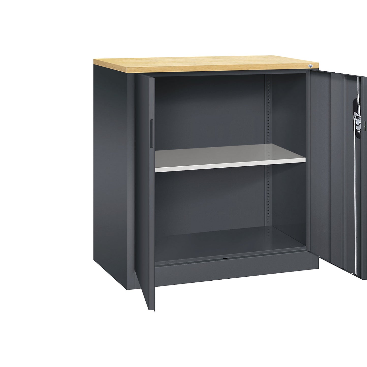 ACURADO filing sideboard, 2 file heights, HxWxD 1000 x 930 x 500 mm, black grey / black grey.