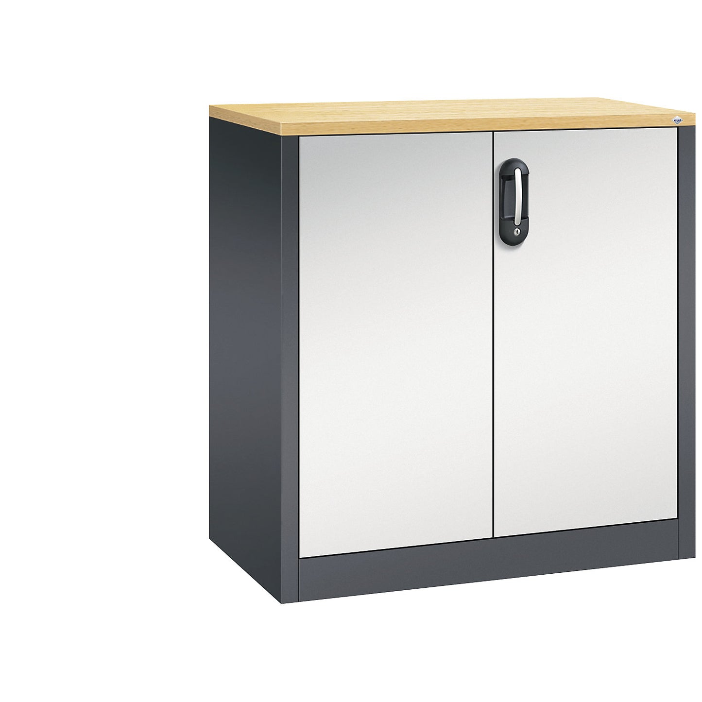ACURADO filing sideboard, 2 file heights, HxWxD 1000 x 930 x 500 mm, black grey / light grey.
