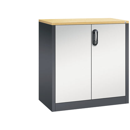 ACURADO filing sideboard, 2 file heights, HxWxD 1000 x 930 x 500 mm, black grey / light grey.