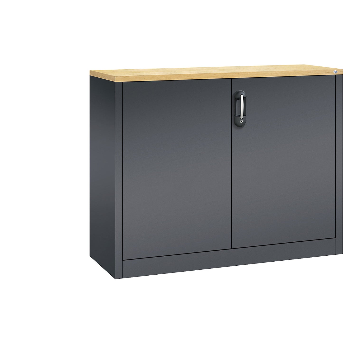 ACURADO filing sideboard, 2 file heights, HxWxD 1000 x 1200 x 400 mm, black grey / black grey.