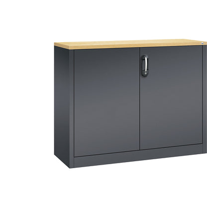 ACURADO filing sideboard, 2 file heights, HxWxD 1000 x 1200 x 400 mm, black grey / black grey.
