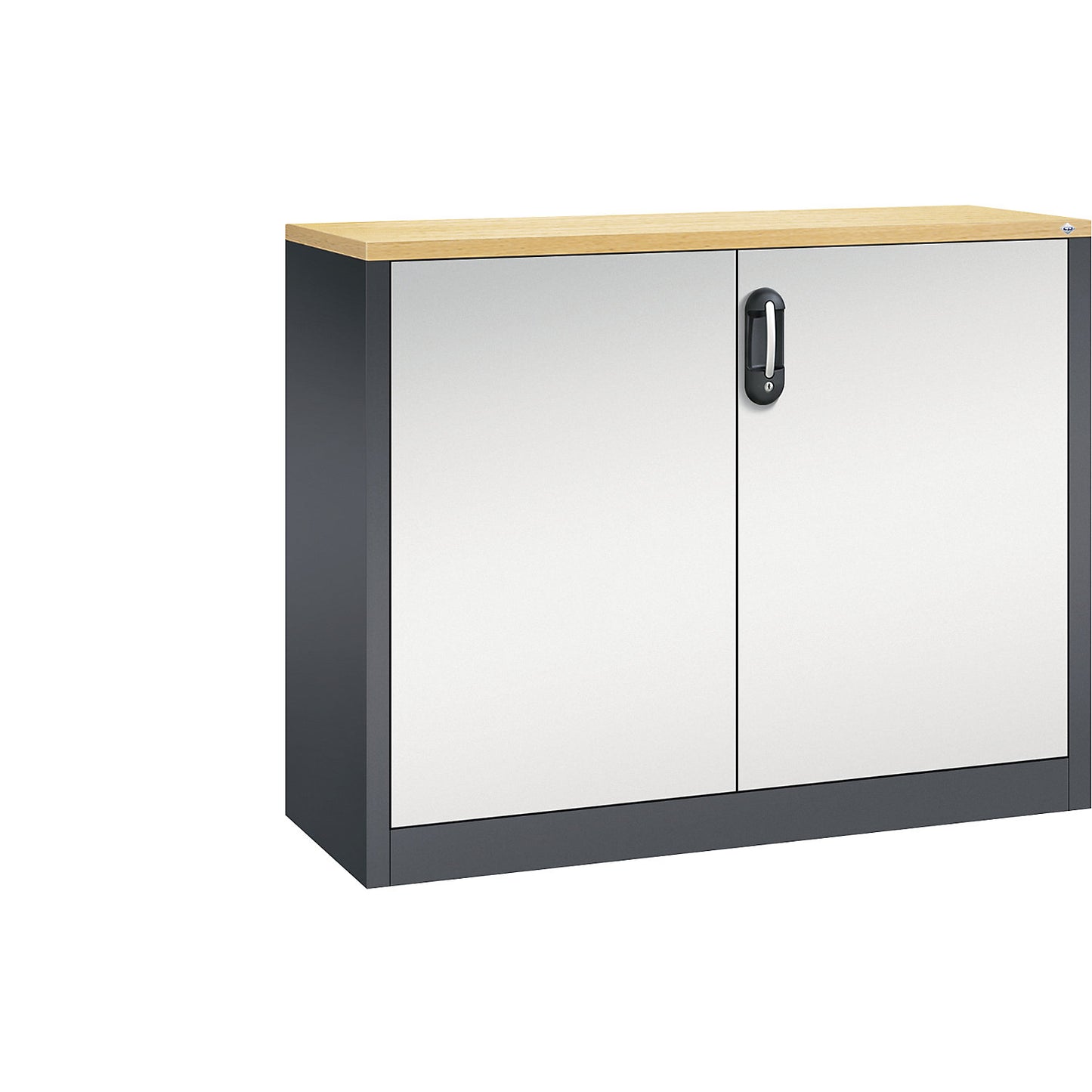 ACURADO filing sideboard, 2 file heights, HxWxD 1000 x 1200 x 400 mm, black grey / light grey.
