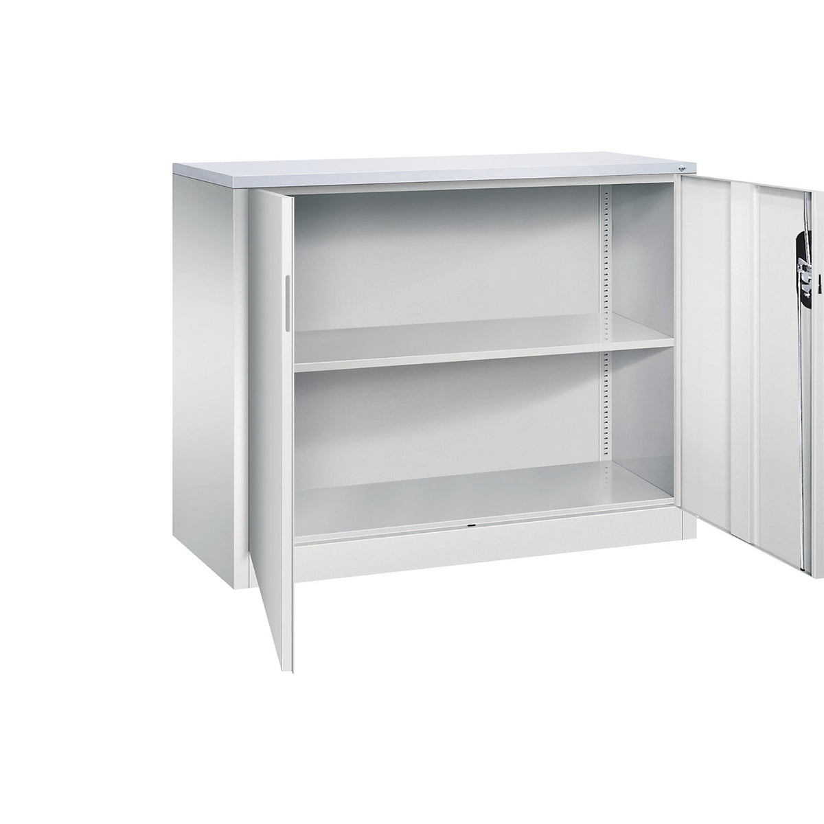 ACURADO filing sideboard, 2 file heights, HxWxD 1000 x 1200 x 500 mm, light grey / light grey.