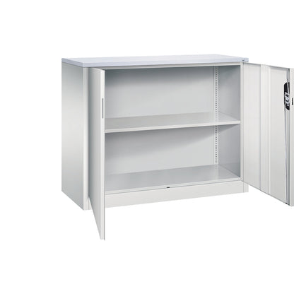 ACURADO filing sideboard, 2 file heights, HxWxD 1000 x 1200 x 500 mm, light grey / light grey.