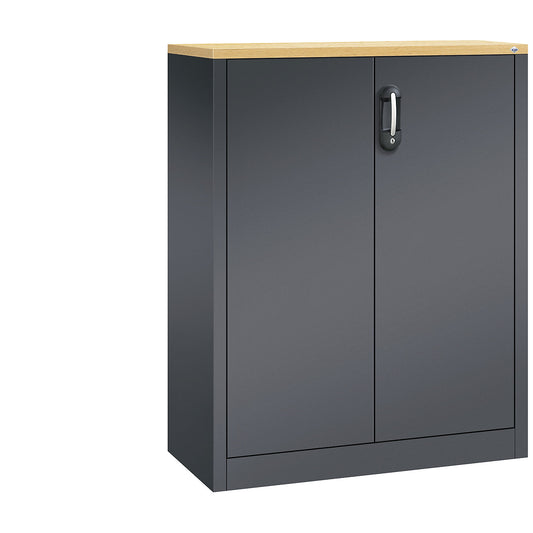 ACURADO filing sideboard, 3 file heights, HxWxD 1200 x 930 x 400 mm, black grey / black grey.