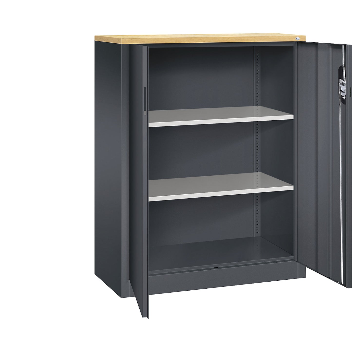 ACURADO filing sideboard, 3 file heights, HxWxD 1200 x 930 x 400 mm, black grey / black grey.
