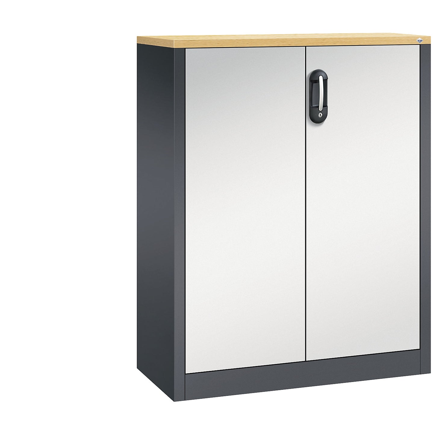 ACURADO filing sideboard, 3 file heights, HxWxD 1200 x 930 x 400 mm, black grey / light grey.
