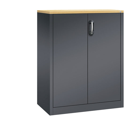 ACURADO filing sideboard, 3 file heights, HxWxD 1200 x 930 x 500 mm, black grey / black grey.