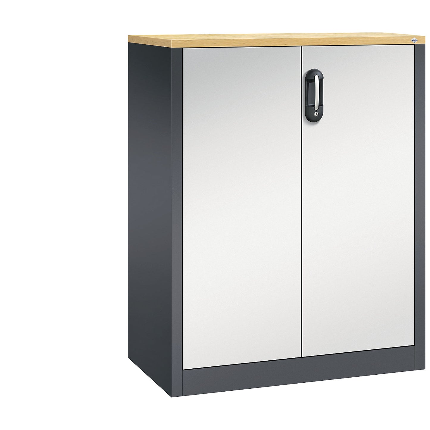 ACURADO filing sideboard, 3 file heights, HxWxD 1200 x 930 x 500 mm, black grey / light grey.