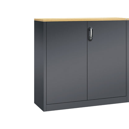 ACURADO filing sideboard, 3 file heights, HxWxD 1200 x 1200 x 400 mm, black grey / black grey.