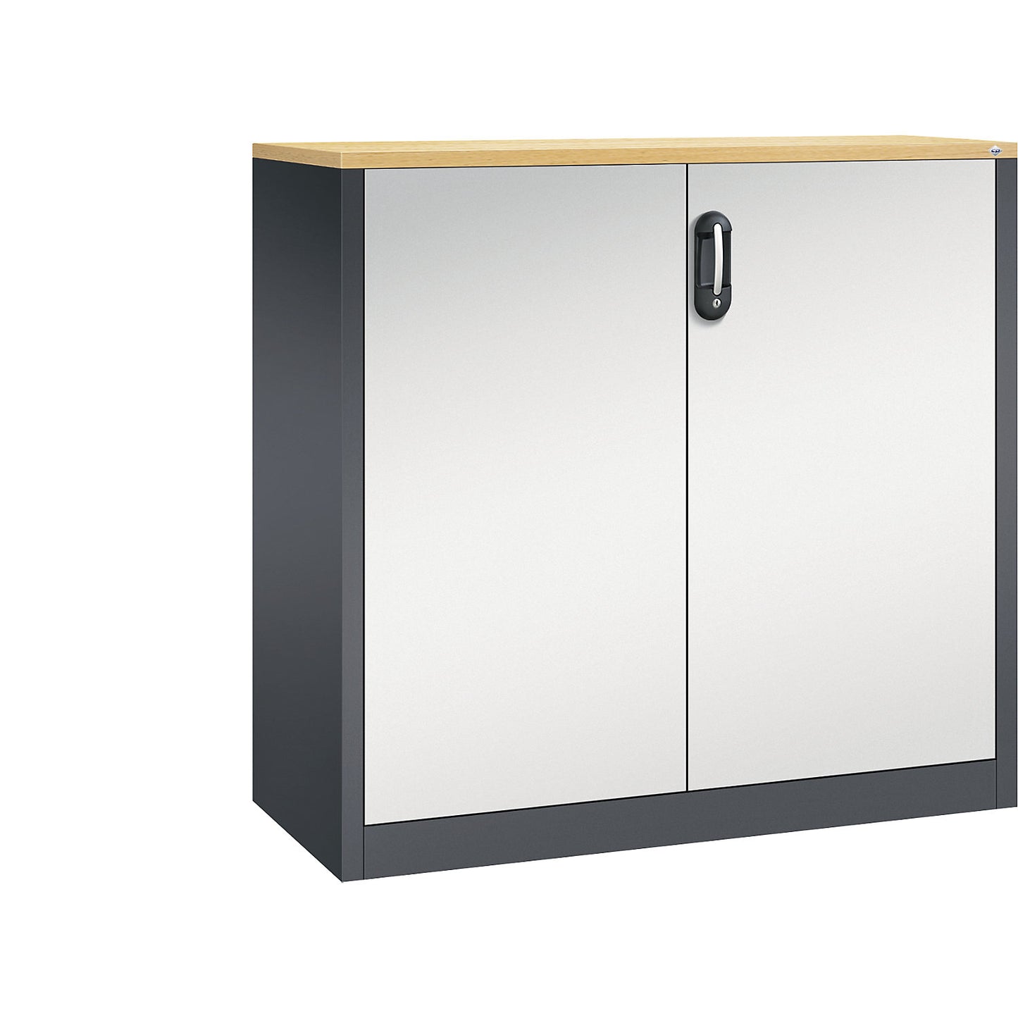 ACURADO filing sideboard, 3 file heights, HxWxD 1200 x 1200 x 500 mm, black grey / light grey.